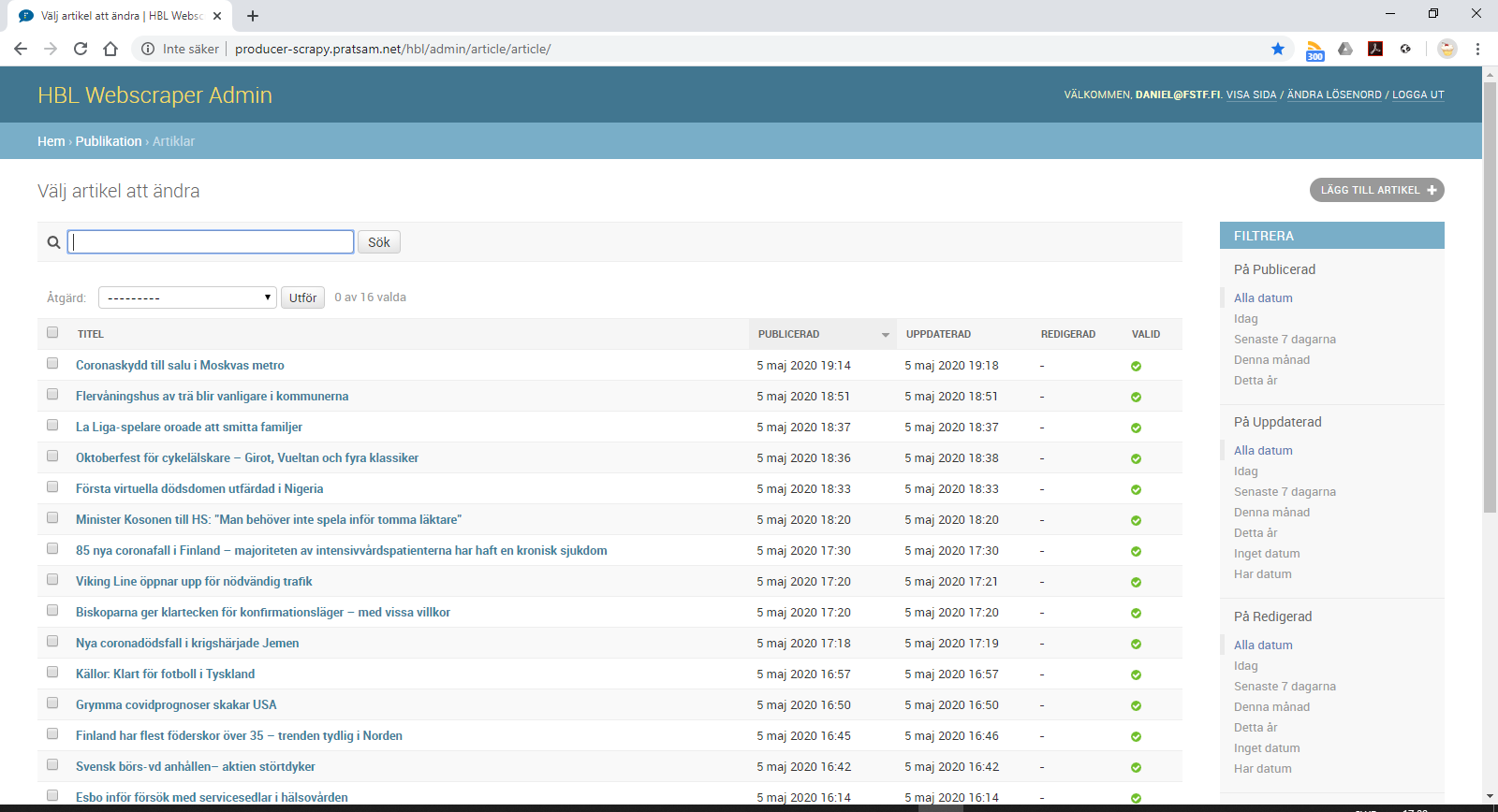The Pratsam Producer DTBook editor web app - Web scraping content overview