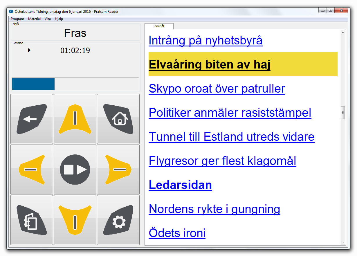 Pratsam Reader Win - Navigating in a DAISY publication
